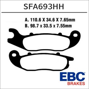 EBC브레이크패드 SFA693HH, 1개