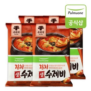 풀무원 김치 생 수제비 2인분 x 4봉, 4개