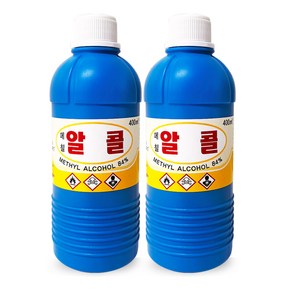 삼현 메칠알콜 84% 메탄올 알콜램프 연료 캠핑, 2개, 400ml