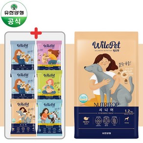 유한양행 윌로펫 강아지 사료 뉴트리탑 시니어 1.2kg + 샘플 30g, 1개, 닭