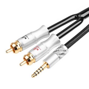 HIFI 6N OFC 4.4mm to 2rca 오디오 케이블 HiFi 전화 컴퓨터 앰프 더블