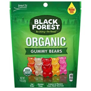 블랙 포레스트 구미 베어 캔디 227g 6팩 Black Foest Oganic Gummy Beas Assoted Fuit Flavo, 6개