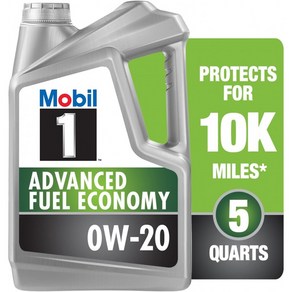 Mobil 1 고급 연비 완전 합성 모터 오일 0W-20 5쿼트(4.73리터), Full Synthetic, 1개