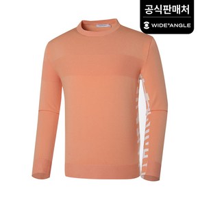 [와이드앵글 공식] [골프] 남성 CO 사이드 로고 라운드 스웨터 M WMP23K11O1