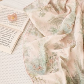 사가 유아용 사계절 프리미엄 베니스 거즈 아기 블랭킷, 핑크