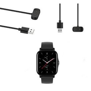 COCOGOGO 어메이즈핏 GTR2 GTS2 GTS3 GTS4 티렉스2 충전 케이블, 1개, 블랙, 60mm