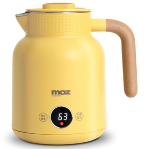 모즈스웨덴 온도표시 전기티포트 무선 커피포트기 보온 온도조절 분유 스텐 1L MC-1500 설정온도유지, MC-1500DY(딥옐로우)