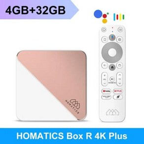 HOMATICS 박스 R 4K 플러스 TV 박스 안드로이드 TV 11 ATV 넷플릭스 구글 인증 Amlogic S905X4 DTS 오디오 돌비 비전 애트모스 와이파이 6 1000M, 5) Eu 플러그  4G32G