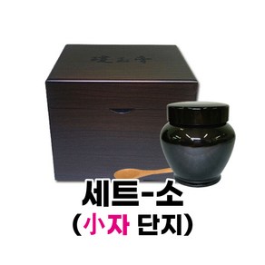 경옥고레이저상자(자석)세트 소자 단지(단지+상자+수저)[600g]-꿀단지/꿀단지상자/홍삼단지/홍삼상자, 1개