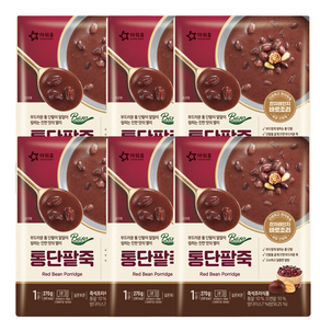 아워홈 통단팥죽 270g 즉석죽 간편조리, 6개