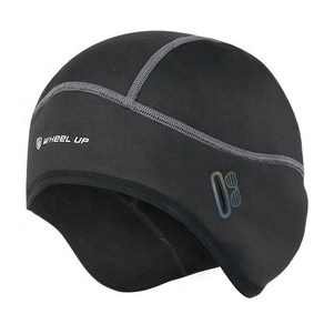 wheel up 자전거 방한 방풍 모자 보온 비니 Cycling cap, 블랙, 1개