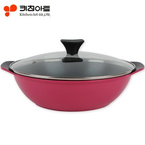 키친아트 통주물 멀티웍 볶음팬 전골냄비 궁중팬, 멀티웍28cm-핑크 × 핑크 × 1개, 1개