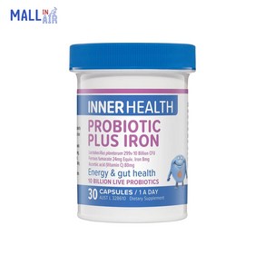 호주 이너헬스 Inne Health 아연 + 유산균 Ion+Pobiotic 30정 에너지 위장 관리 10억 바실러스, 1개