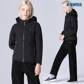 [KT알파쇼핑][케이스위스(K-SWISS)] 원형 튜브 에슬레저 후드 패딩점퍼