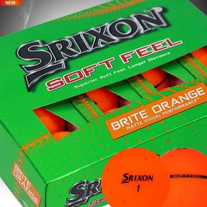 SRIXON 소프트필 브라이트 무광 골프볼(2피스)(12알)(오렌지), 1개