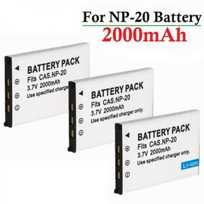 NP-20 NP20 배터리 Casio EX-Z7 Z8 Z11 Z60 Z65 Z70 Z75 Z77 M1 M2 M20 S1 S2 S3 S20 S100 S500 S600 S770 S8, 1)1Pcs, 1개