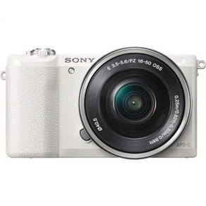 소니 a5100 16-50mm 3인치 플립업 LCD 포함 렌즈 교환식 카메라 (블랙), White_w/ 16-50mm  Base