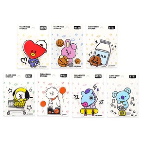 라인프렌즈 LINEFRIENDS BT21 클리어 데코 스티커, SHOOKY