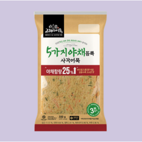 고래사 5가지 야채 듬뿍 사각어묵 간편조리 밥반찬, 6개, 300g