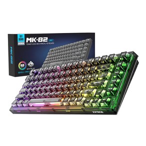조이트론 투명 LED 게이밍 기계식 유선키보드, 블랙, MK82