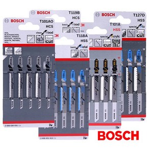 BOSCH 직소날 5PCS 모음 택1 목공 철공 톱날 보쉬 직쏘날 직쇼날 직쑈 직소기 119B 111C 144D 244D 101AO B 118A 318A 118B 218A