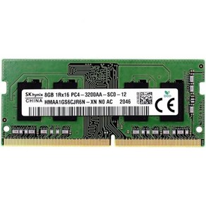 SK하이닉스 8GB SODIMM DDR4 3200 PC41Rx16 HMAA1GS6CJR6NXN 델 HP 레노버 및 기타 시스템용 SODIMM 노트북 RAM 메모리