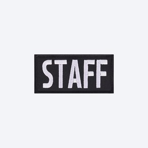 STAFF stong ve. 검정+흰색 BW105 - 벨크로 자수 안전 경호 가드 유니폼 시큐리티 스태프 보안 KOREA