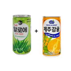 참맑은 제주감귤 175ml(30캔) + 참맑은 알로에 175ml(30캔), 60개, 175ml