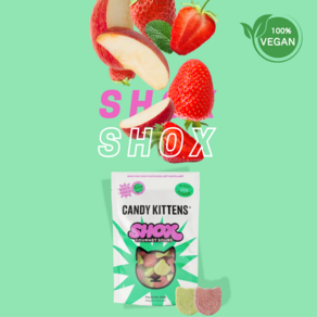 [스웨디시 젤리] CandyKittens 캔디키튼스 비건 젤리 SHOX 샥스 140g, 1개