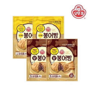 [오뚜기] 꼬리까지 가득 찬 팥붕어빵 480g x 2개+슈크림붕어빵 480g x 2개, 1개