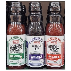 BBQ 비비큐 양념소스 (1.오리지널 소스 2.숯불간장 소스 3.볼케이노 핫소스 / 3종 택1), 300g, 1개