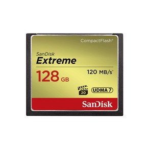 샌디스크 CF Exteme CFXSB 우체국택배 당일발송 카메라메모리, 128GB, 1개