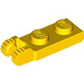 레고 부품 힌지 Yellow Hinge Plate 1 x 2 Locking with 2 Finges On End 4183981 44302, 흰색, 1개