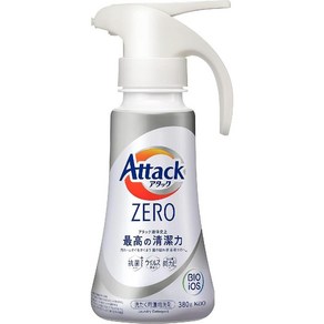 카오 Attack ZERO 세탁 세제 리퀴드 역사상 가장 강력한 세정력 380g