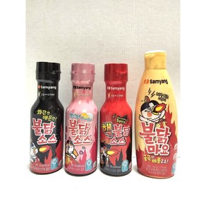 삼양식품 불닭소스+핵불닭소스+까르보불닭소스+불닭마요소스 4종, 850ml, 1세트