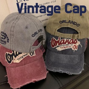 [잘샀네] 빈티지 야구모자 Vintage Cap 워싱모자 남녀공용 Orlando