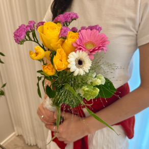 농가직송 생화 꽃배달 랜덤박스 꽃배달서비스 계절꽃 생화택배 꽃다발, 행복한다발, 1개