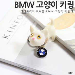 [당일출고] BMW 귀여운 자동차 키홀더 고양이 키링 선물용 열쇠고리 5가지 깜찍한 타이거키링 여심저격 3시리즈 4시리즈 5시리즈 X3 X4 X5 F30 G20 F10 G30, 1개