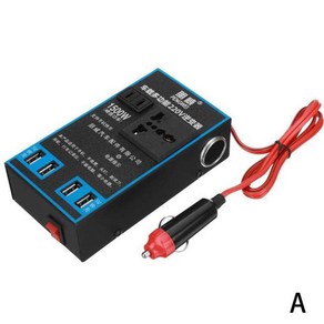 차박 캠핑 220V 전기 인버터 1500W DC 12V24V AC 220V 휴대용 USB 자동차 전원 충전 4 포트 충 소켓 어댑터 유니버설, 01 A, 1개