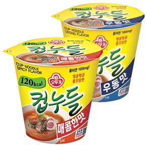 오뚜기 컵누들 다이어트 한달팩 매콤한맛 x 15개+우동맛 x 15개