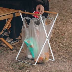 고급 캠핑용 쓰레기봉투 걸이, 화이트, 화이트