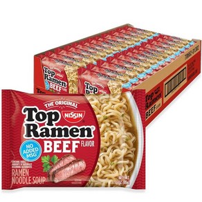 Nissin Top Ramen Noodle 수프 쇠고기 85g3온스 24개 팩, 3 Ounce (Pack of 24)_치킨, 85g, 2) 3 Ounce Pack of 24 - 치킨