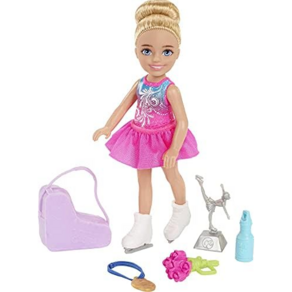 Barbie Chelsea Can Be Doll & Playset Blonde Ice Skater Small Doll with Removable Outfit & 6 Career