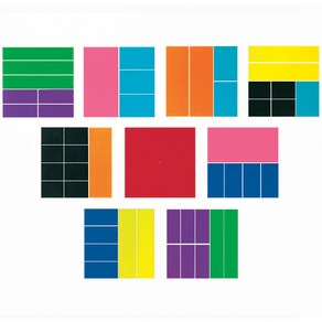 러닝리소스 LER 0619 분수학습기(사각) RAINBOW FRACTION SQUARES, 1개