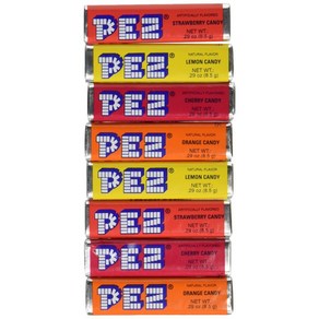 Pez Candy Refill 8Pk Assoted Fuit 2.31 oz 페즈 캔디 리필 8팩 모듬 과일 2.31온스, 8개, 65g