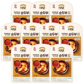 다담 순두부찌개 양념 140g x10개, 10개