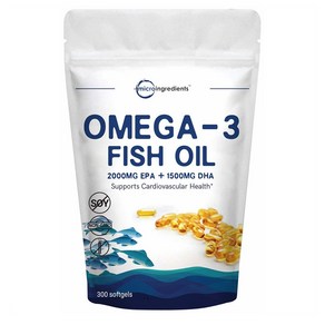 Mico Ingedients Omega-3 Fish Oil 마이크로 인그리디언트 오메가 3 피쉬 오일 300정, 1개