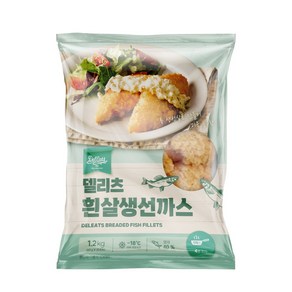 [오늘출발] 델리츠 흰살생선까스 20개 가시제거 순살 명태 냉동, 1개, 1.2kg