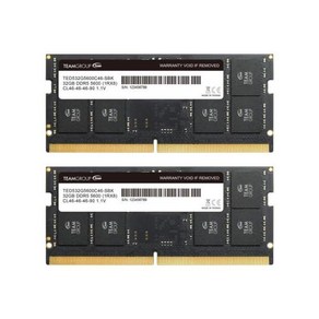 TEAMGROUP Elite SODIMM DDR5 64GB 32x2GB 5600Mhz PC544800 CL46 NonECC Unbuffeed 11V 262 Pin Laptop M, 2개