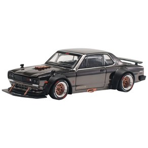 POP RACE 164 SKYLINE GT-R V8 DRIFT (HAKOSUKA) DARK CHROME 완성품, 1개